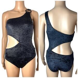 New Solid & Striped The Claudia One-Piece Black Cut Out Swim Suit